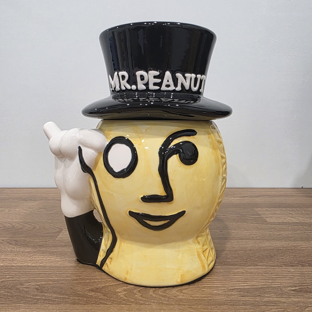 Vintage Planters Mr. Peanut ceramic cookie jar.